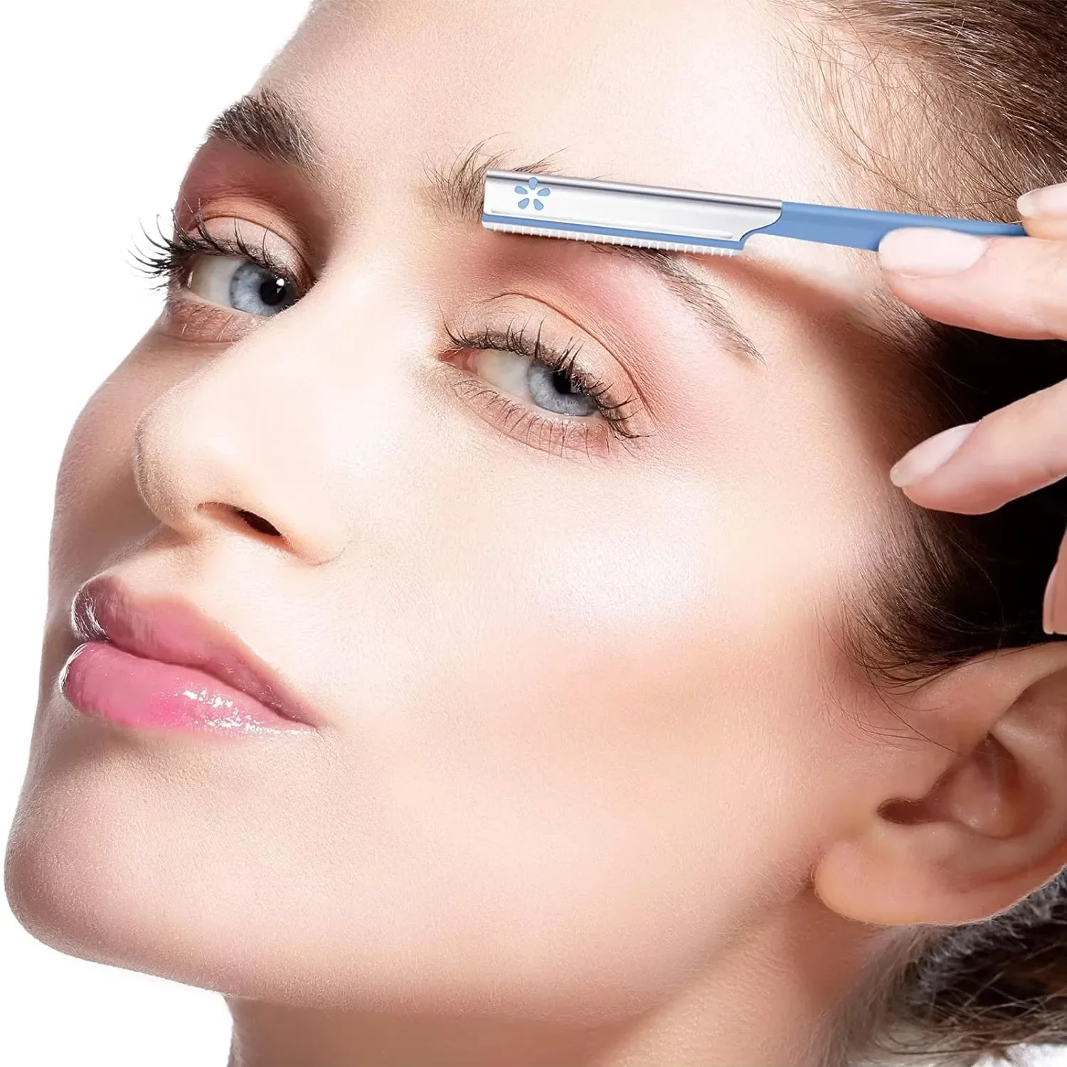 装飾眉毛ナイフ 5 個 ユニセックス メイクアップツール 傷防止 初心者向け 安全タイプ 手動眉毛スクレーパー