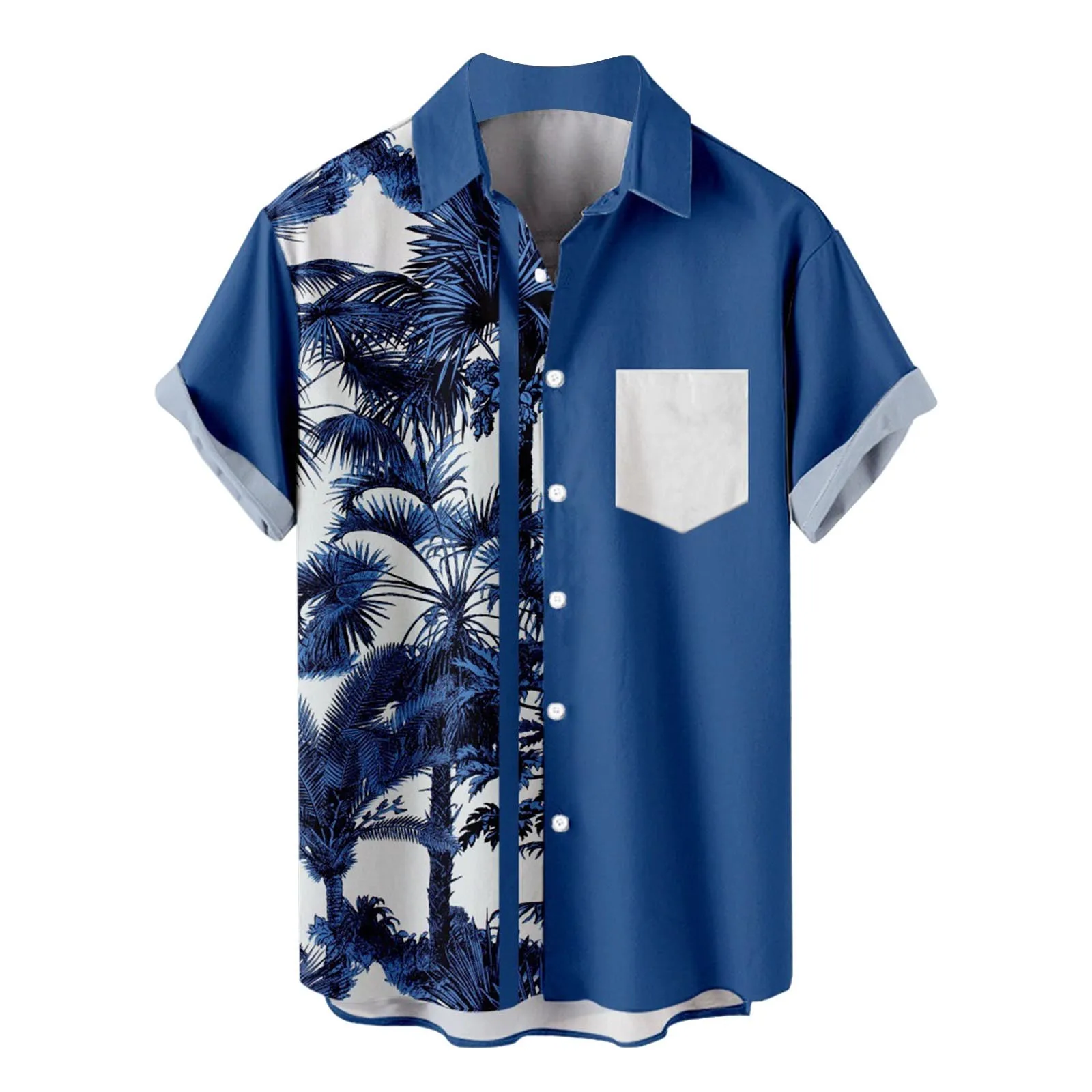

Men'S Summer Vacation Tourism Beach Fashion Trend Leisure 3d Digital Printing Short Sleeve Shirt Vintage Party Retro