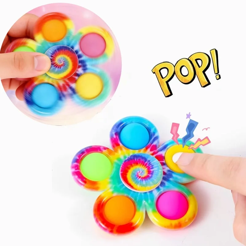 1/2/5 個カラフルなバブルジャイロフィジェットスピナー指バウンスおもちゃプレスバブルスピナー ADHD 子供の不安を軽減ストレスを軽減