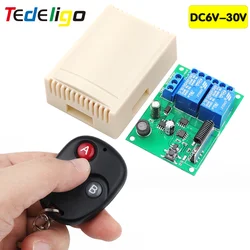 Módulo de relé receptor EV1527, Control remoto inalámbrico, interruptor remoto para Motor de CC DIY, 433,92 Mhz, 6V, 12V, 24V, 10A, 2 canales