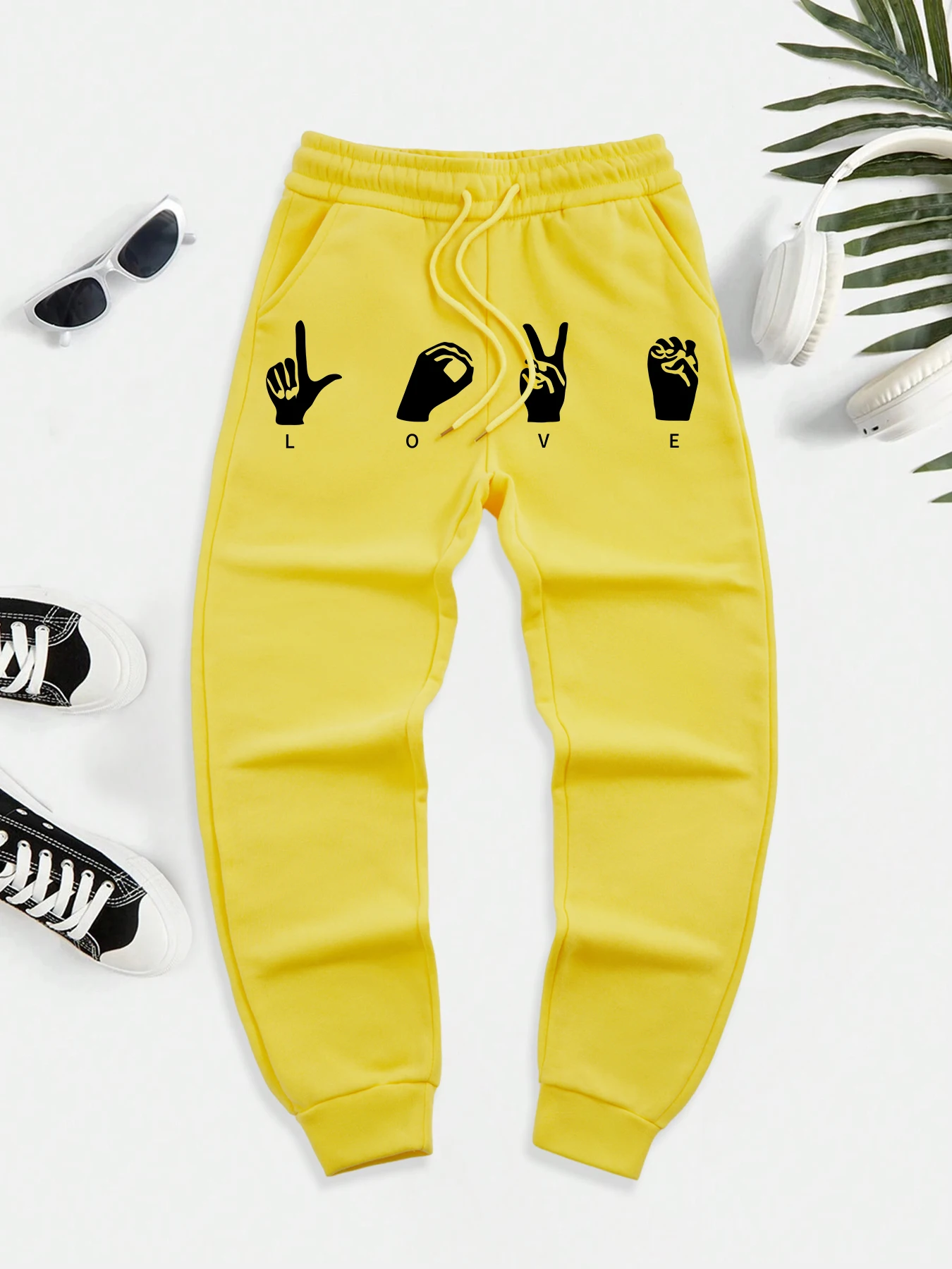 

Спортивные штаны с креативным принтом Rock-Paper-Ножницы, мужские базовые брюки с эластичной резинкой на талии, удобные брюки для бега, осенние уличные длинные брюки