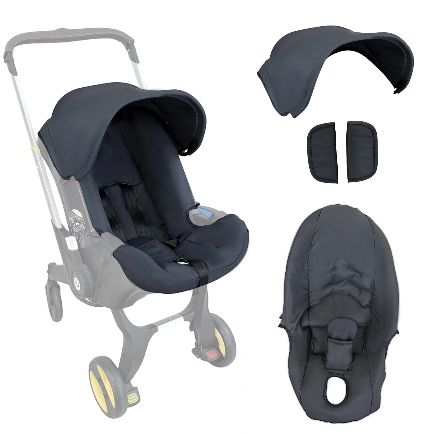 Baby Stroller Seat Cushion Change Kits Sunshade Shoulder CoverCompatible With Doona FooFoo Stroller Accessories