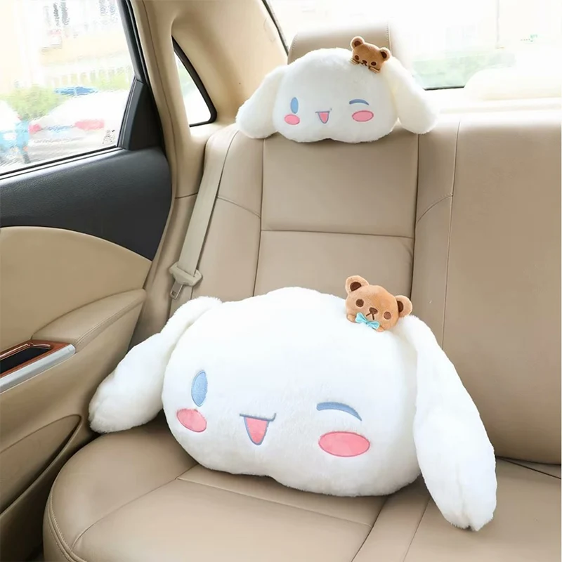 

Sanrio подушка для автомобильного сиденья, подушка для талии, подушка для поддержки талии, подушка для шеи, милые автомобильные аксессуары Cinnamoroll, аксессуары, подарок