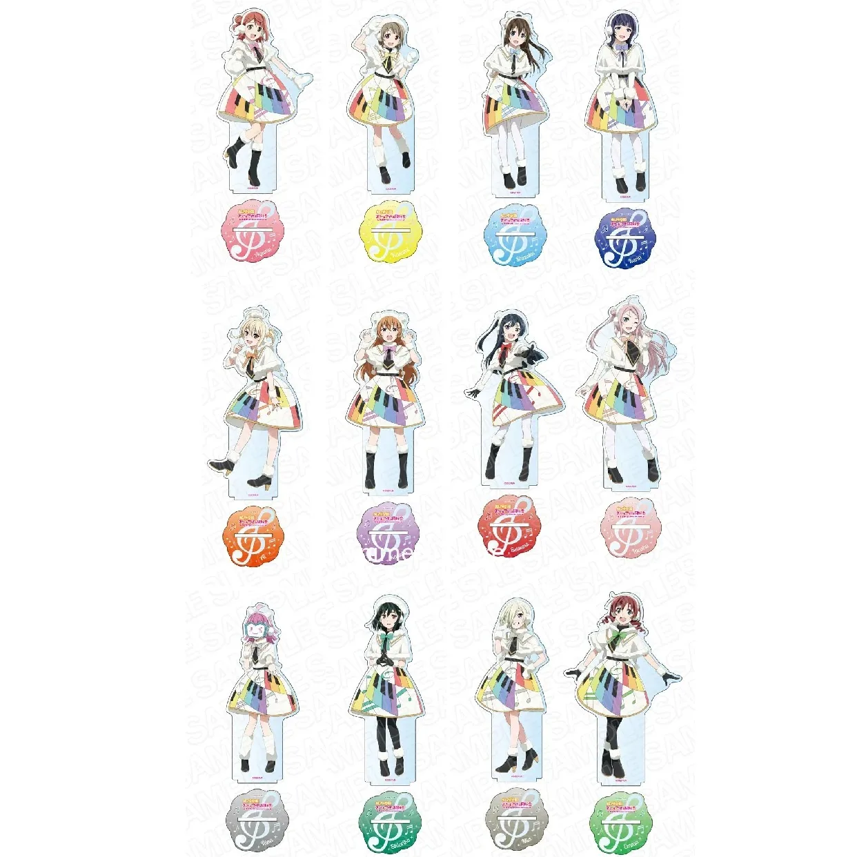 Anime Shibuya Kanon Arashi Chisato Heanna Sumire Sakurakoji Kinako Figure Doll Tang Keke Acrylic Stand Model Cosplay Toy Gift