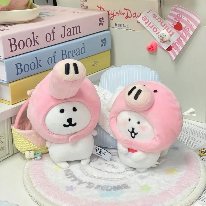 Adorable Self-Deprecating Bear Cotton Doll 10cm Cute Pig Nose Headwear 13cm Japanese Style Toys And Hobbies Dolls Accessories