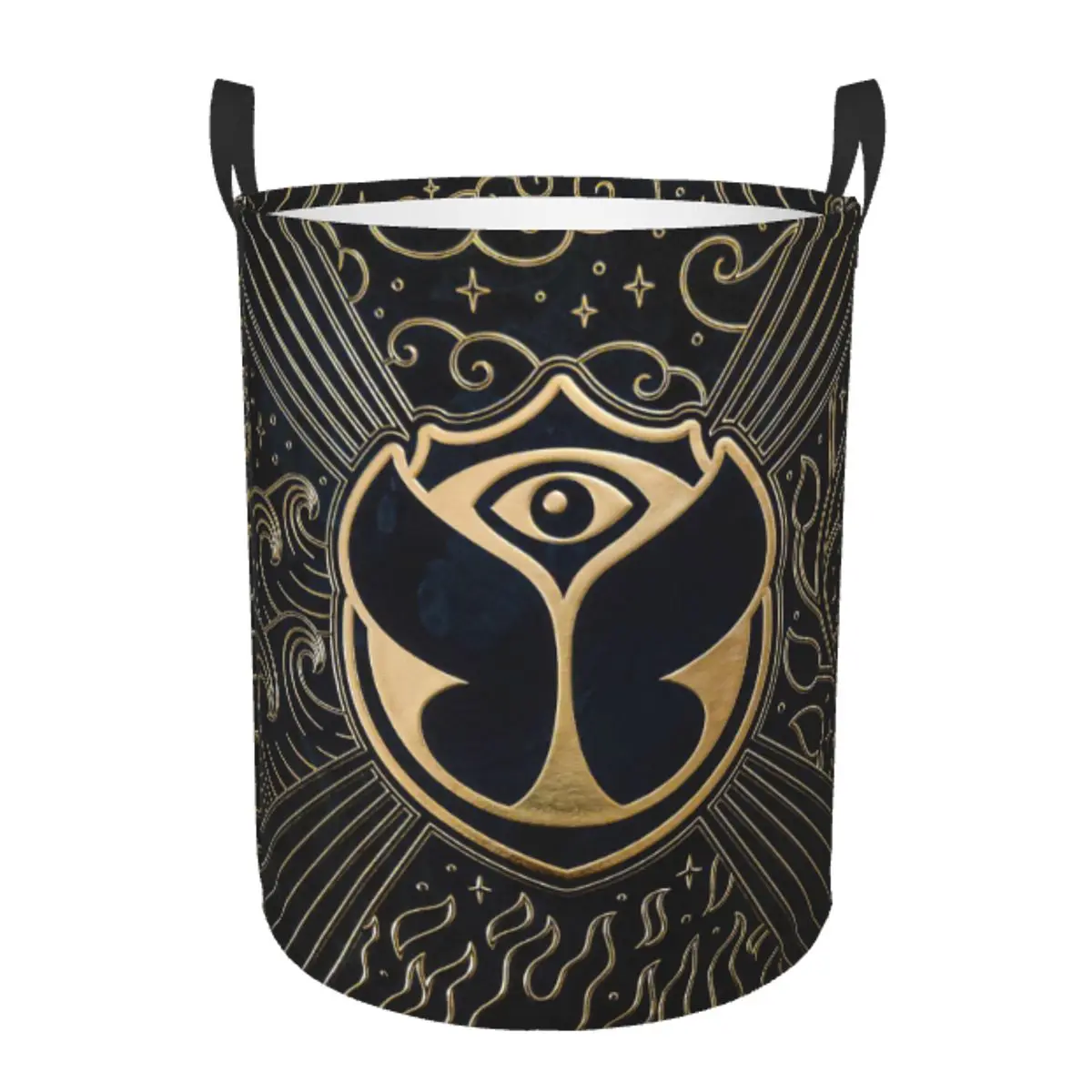 Custom Tomorrowland Laundry Basket Collapsible Belgian Electronic Dance Music Festival Clothes Hamper for Baby Toys Storage Bin