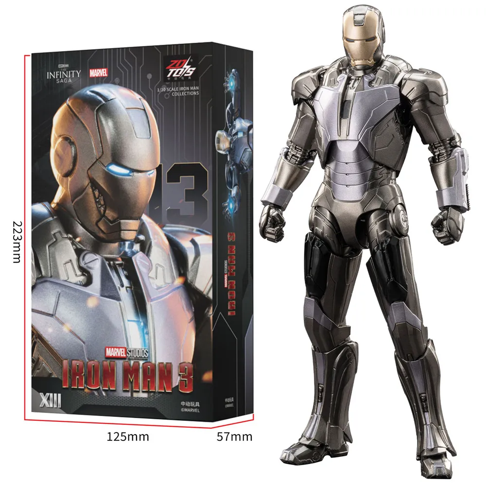 ZD Toys Iron Man MK1 MK2 MK3 MK4 MK5 MK6 MK7 MK42 MK43 MK45 MK46 War Machine Film-Actionfigur 7 Zoll Sammlerstück für Erwachsene