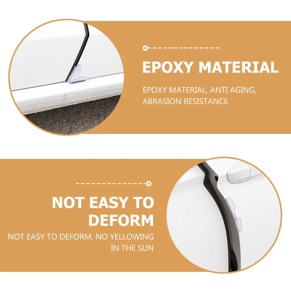 

8Pcs Car Door Guard Strip Professional PVC Anti-Collision Protector Flexible Sealing Trim for Auto Doors Rearview Mirror