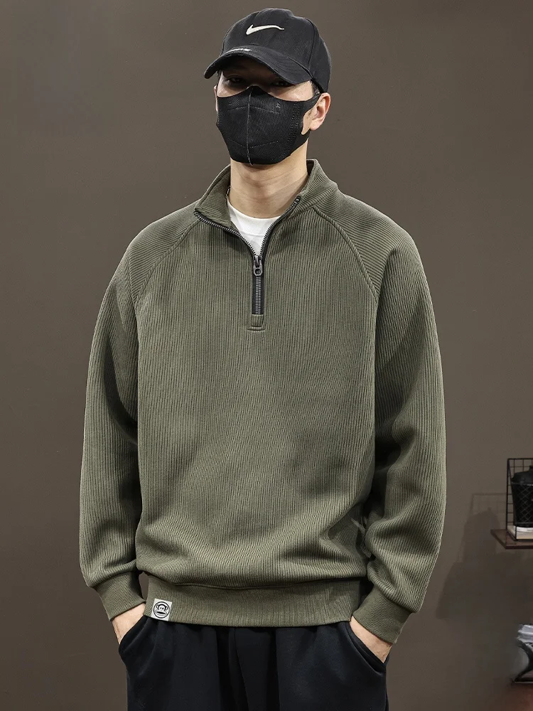 

PaulFrank M Zip-Up Hoodie Loose Fit Comfortable Polyester Cotton Blend Autumn Season Casual Outerwear with Stand Collar