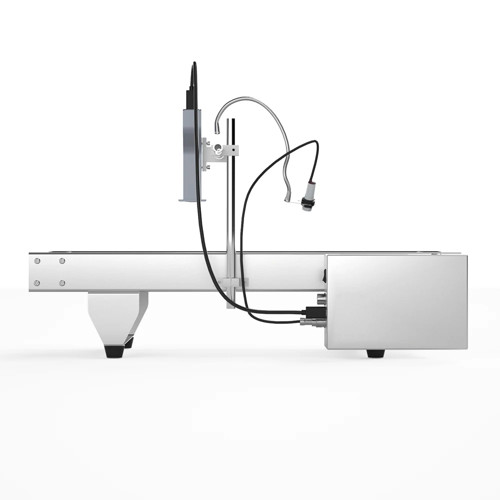 Mini Conveyor with Inkjet Encoder Printer Plastic Bag Bottle Carton Lot Number Date Print Code