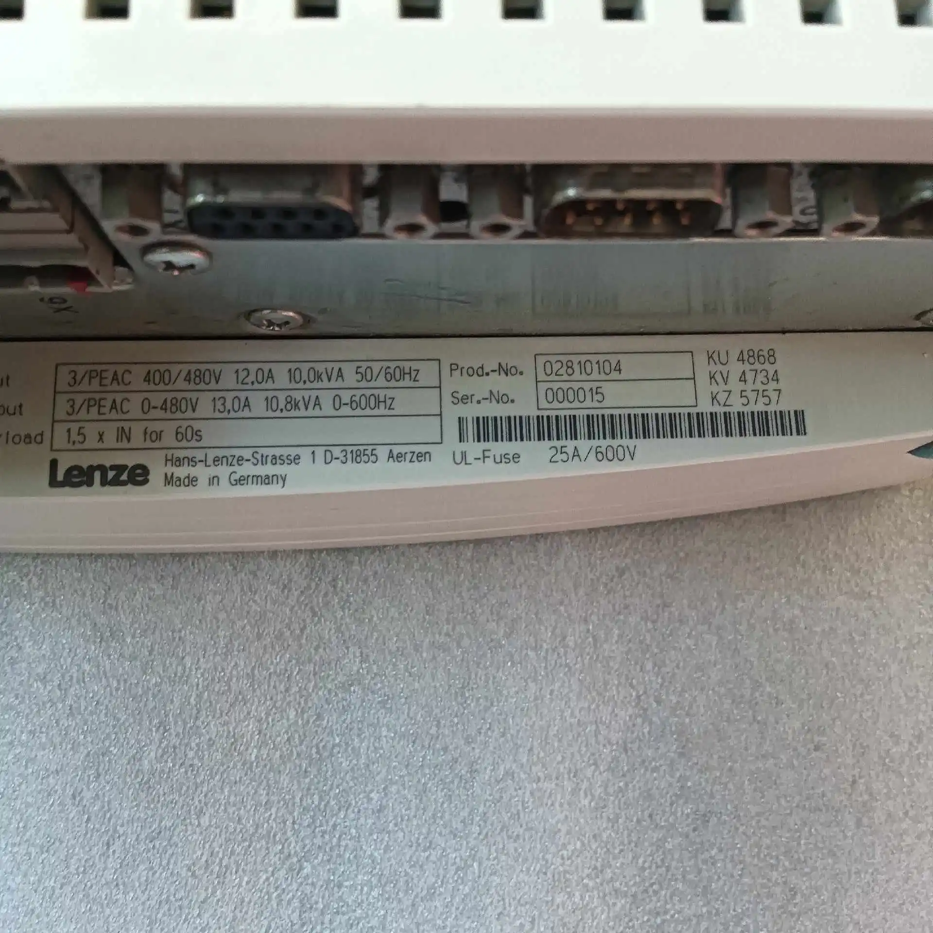 EVF9325-EV Inverter Drive pour Lenze