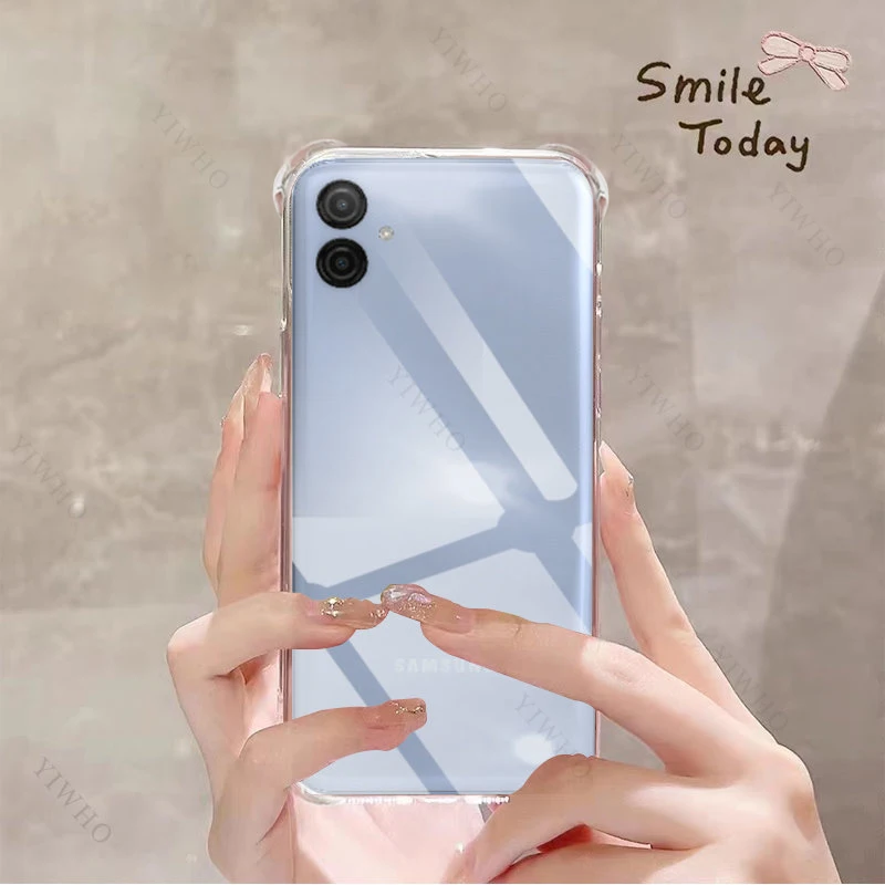 Soft Case Claro Telefone para Samsung Galaxy A04e TPU Caso Transparente para Sansung A04 A 04 E 04e 6.5 "Shockproof Anti-scratch Capa