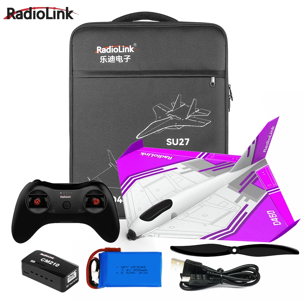 Radiolink Turbot D460 EPP/EPO Fixed-wing Byme-DB FC 2204HA1-1600KV Motor FLYCOLOR 15A ESC GEMFAN 7052 propellers Fast Charging