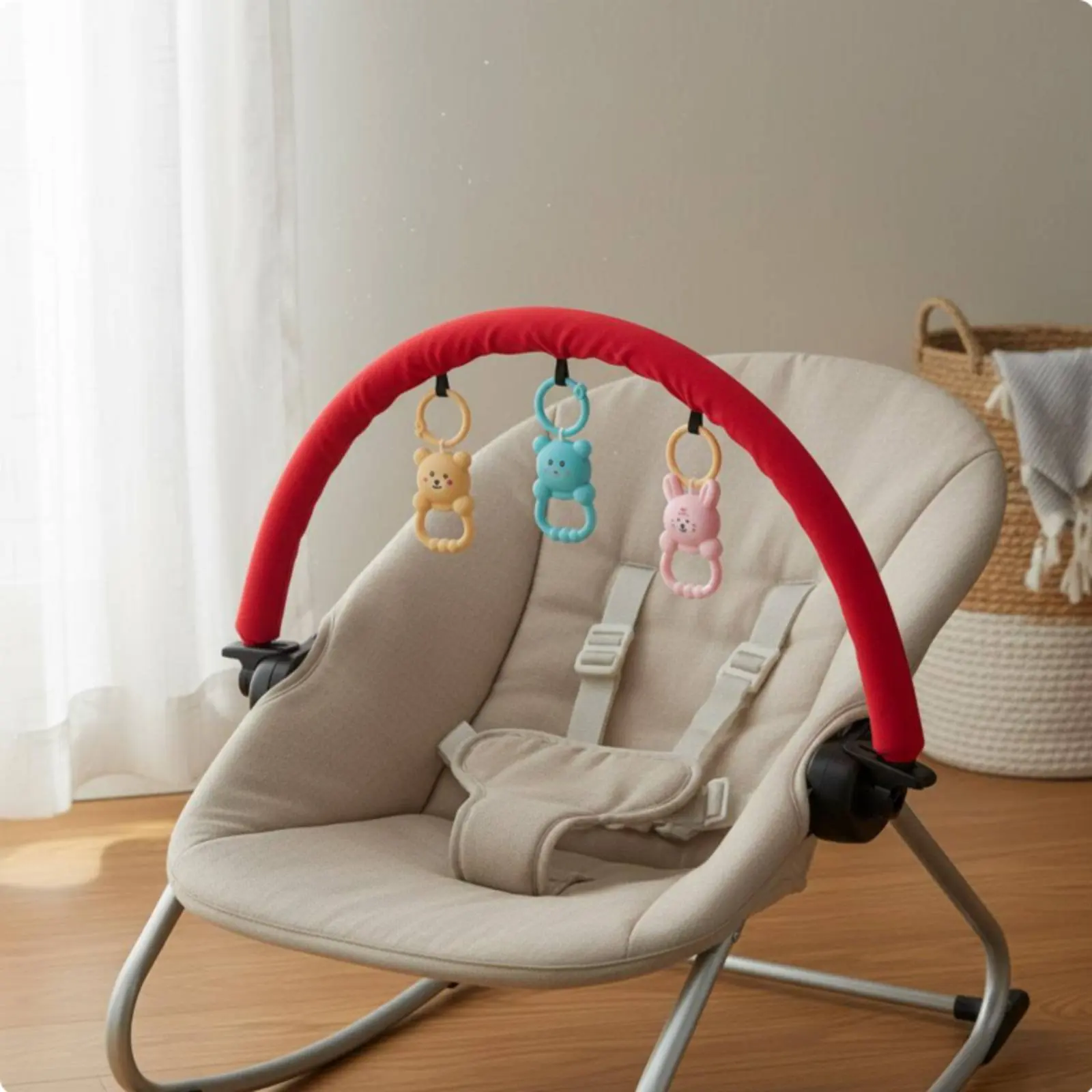 Baby Seat Toy Arch Colorful Design Cradle Toy Bar Attachment for Infants