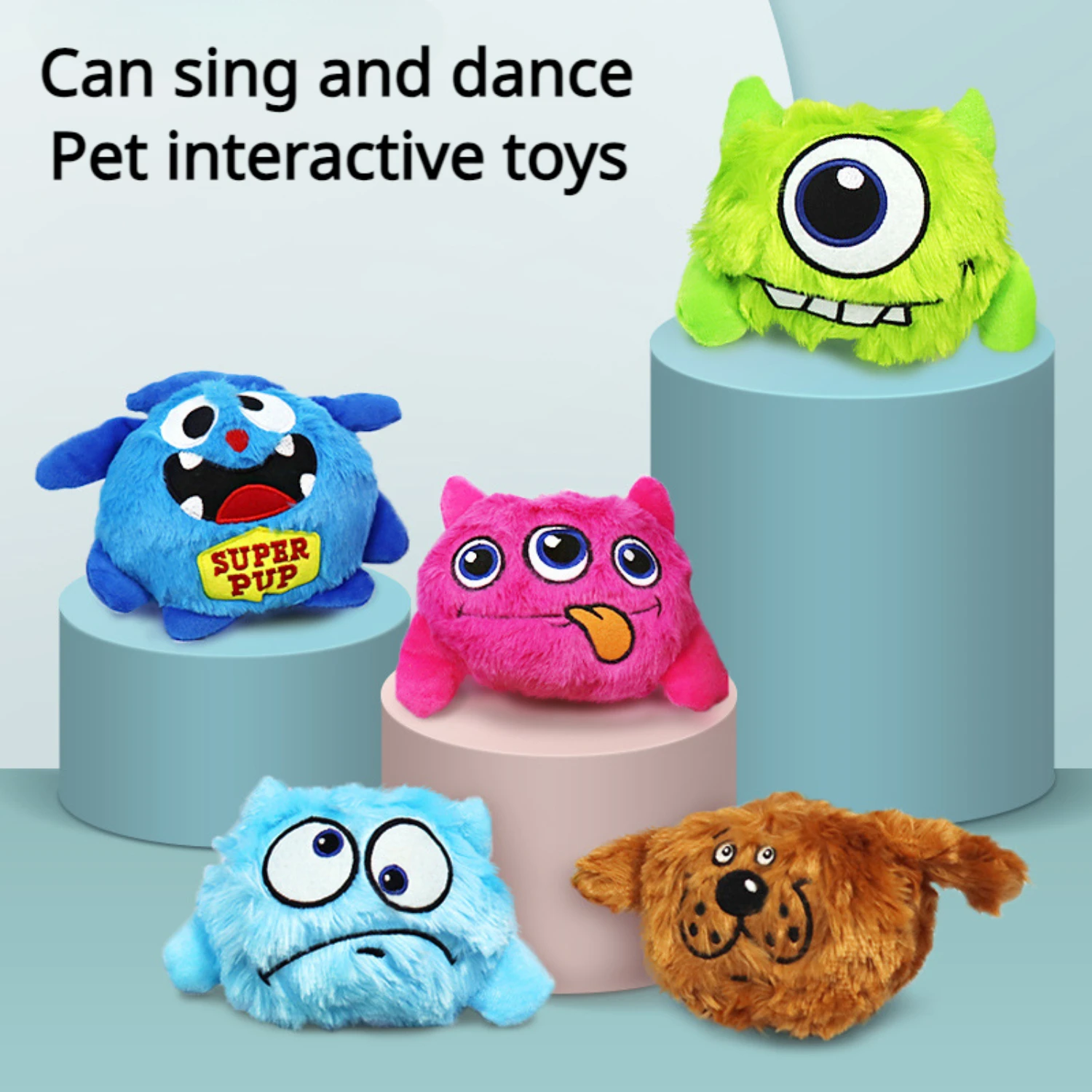 Joyful and Fun Engaging Electric Plush Dog Toy with Interactive Vibrating, Swinging, and Electronic Sound Features - A Vibrant P