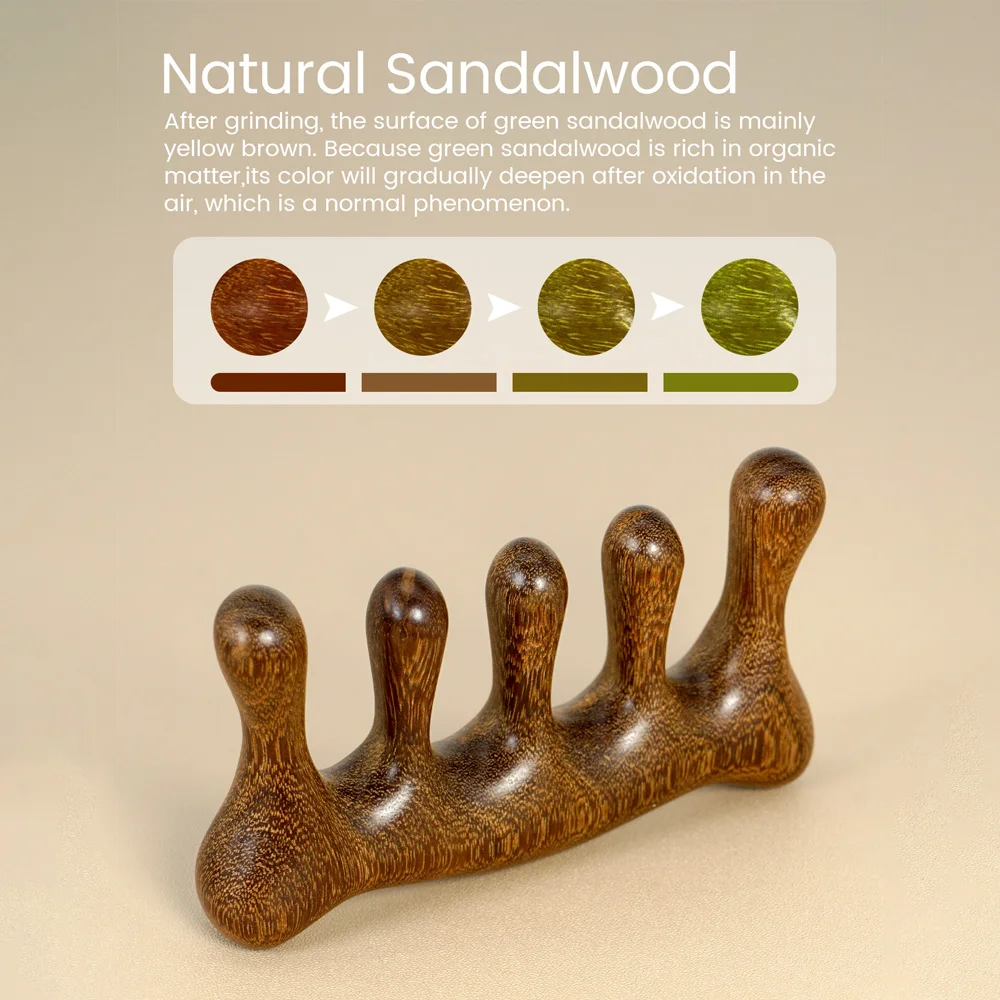 مشط تدليك فروة الرأس الخشبي، أمشاط واسعة الأسنان لفك تشابك الشعر، تدليك فروة الرأس، الاسترخاء وروتين العناية بالشعر الطبيعي