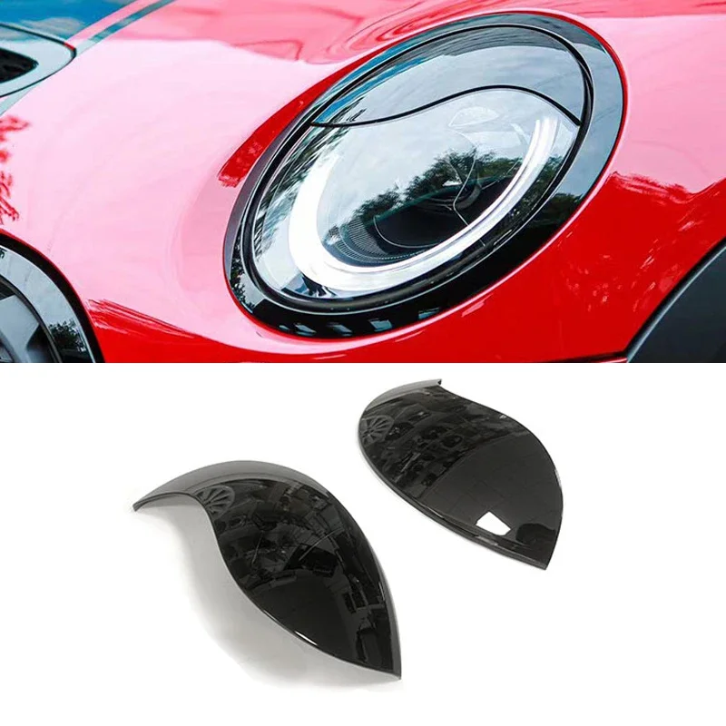 2 Pcs For BMW Mini Cooper F54 F55 F56 F57 R55-R59 Headlight Eyebrow Decoration Double Eyelid Modification Sticker