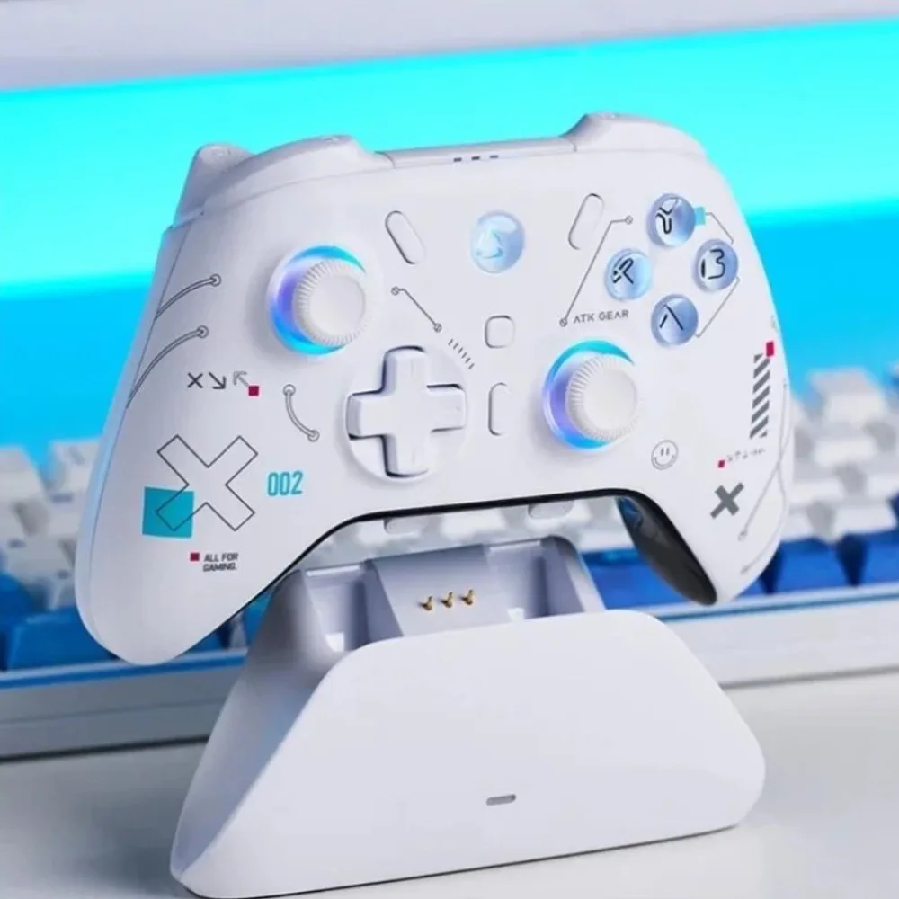 

Геймпады ATK Battle-Axe, беспроводные трехрежимные контрольные ПК, RGB, поддержка нескольких платформ, геймпад, джойстик для зала, двойной скорость запутывания 1000 Гц