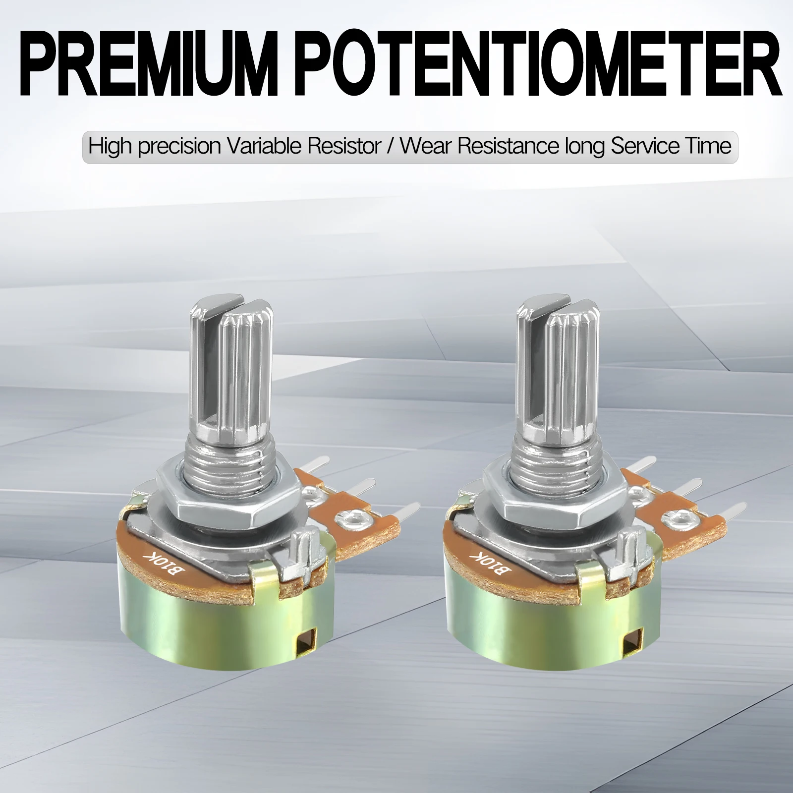 5 buah WH148 potensiometer 3Pin 1K 2K 5K 10K 20K 50K 100K 250k 500K 1M Ohm resistor potensiometer putar lancip linier