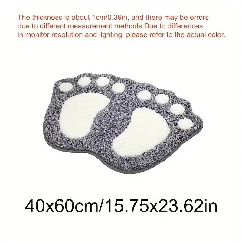 لطيف أقدام أقدام كبيرة حمام الحصير منصات الكرتون نمط المرحاض عدم الانزلاق البساط للحمام السجاد الطابق سوبر ماصة حصيرة القدم البساط #3