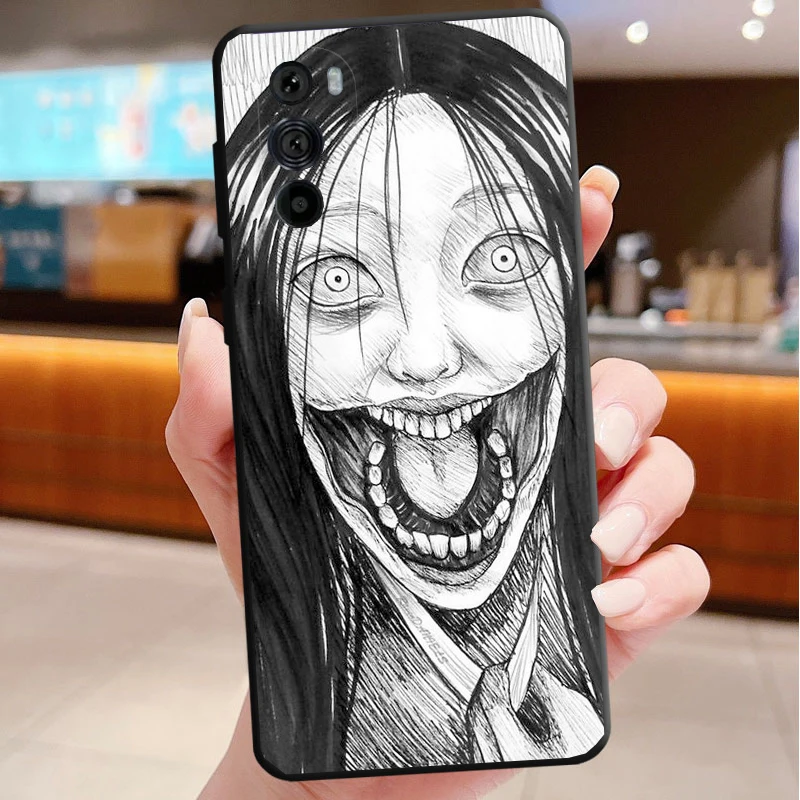 حافظة هاتف لهاتف موتورولا إيدج 50 40 برو 60 50 40 30 Ultra Neo Fusion Moto G85 G72 G53 G54 G84 G13 G32 رعب ياباني كوميدي