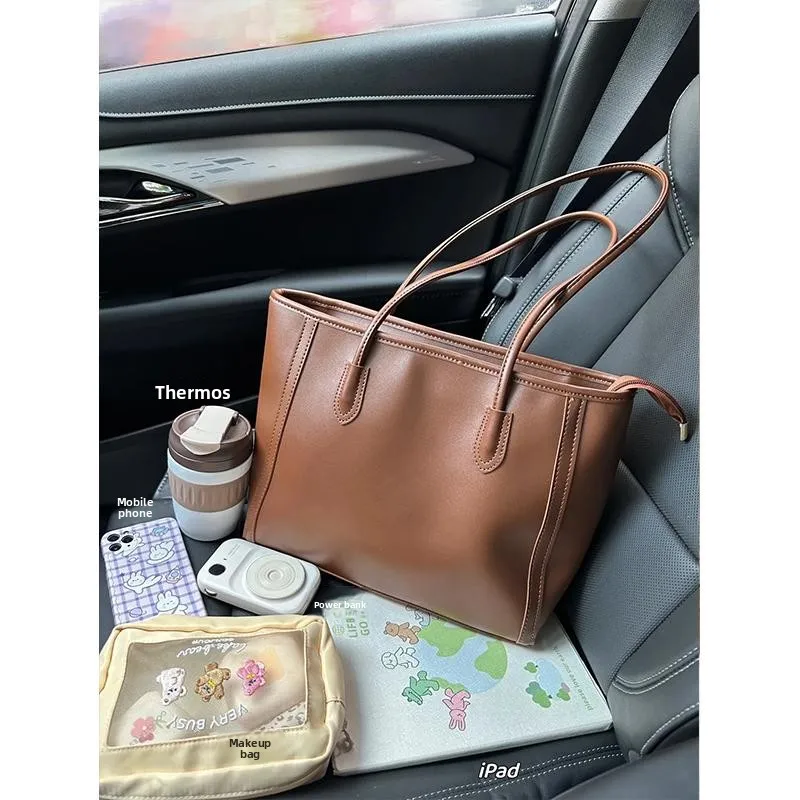 

Ele Large Capaci Women's Tote Bag Faionable Commuter Single oulder Bag Versatile Briti Sle Polyester