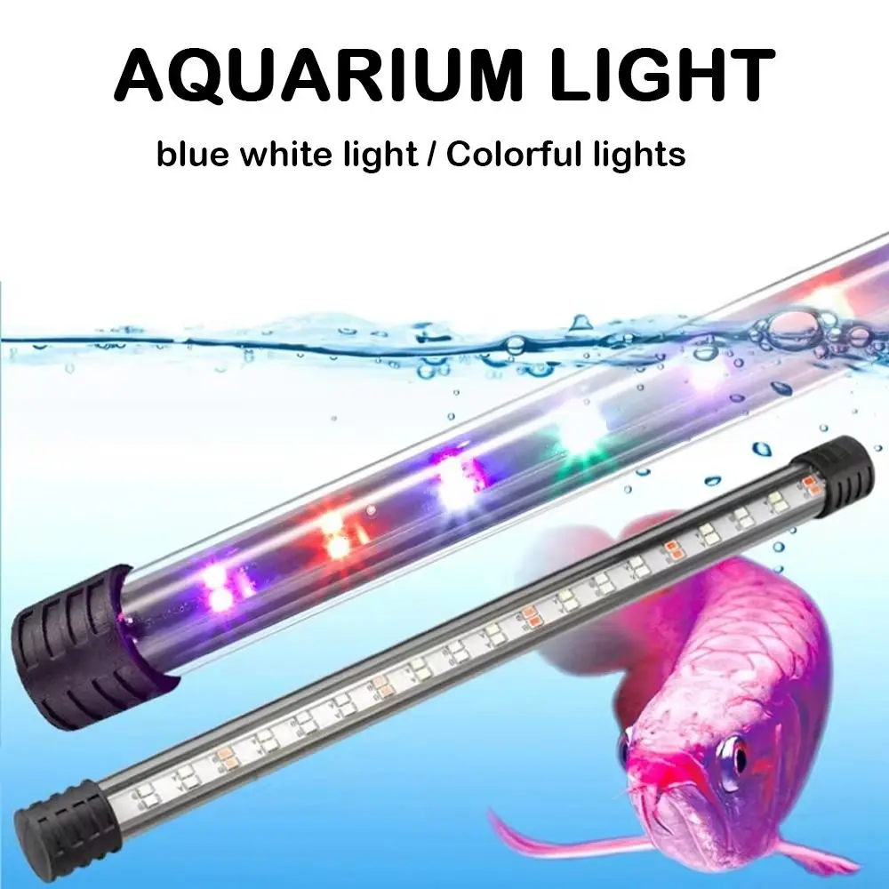 Durable 17-47cm Aquarium Light Waterproof USB Plug Fish Tank Light Energy Efficient 110V Aquarium Diving Light