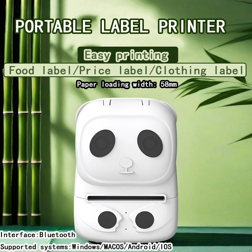 Handheld50mmThermal Label Printer Portable Thermal Label Printer Applicable to Commercial Home All Kinds of Small Label Printing