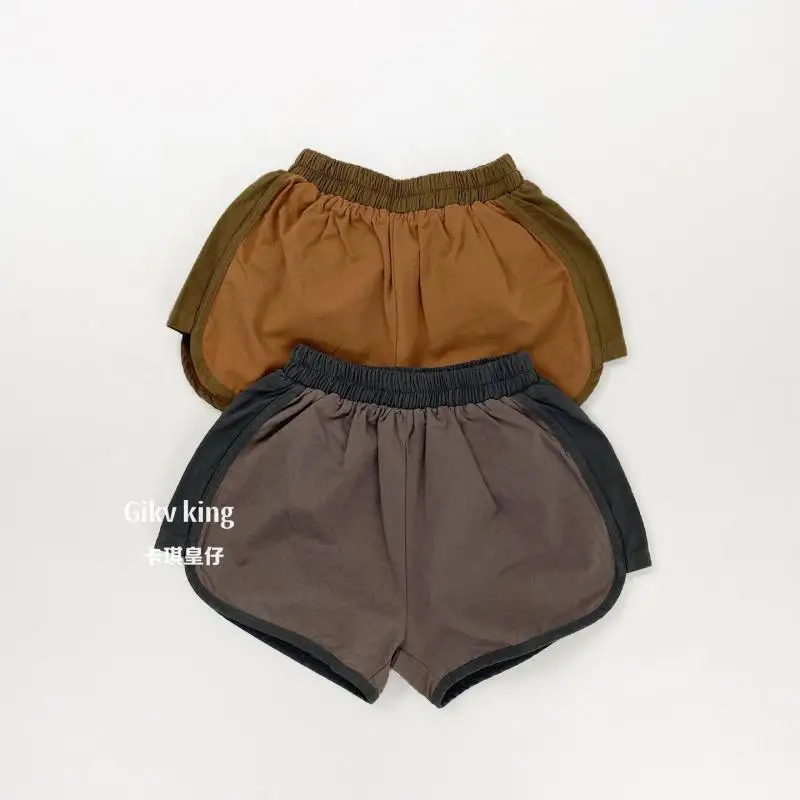 2026 Summer New Children Loose Shorts Cotton Girls Thin Breathable Casual Shorts Toddler Boys Solid Sports Shorts Kids Clothes