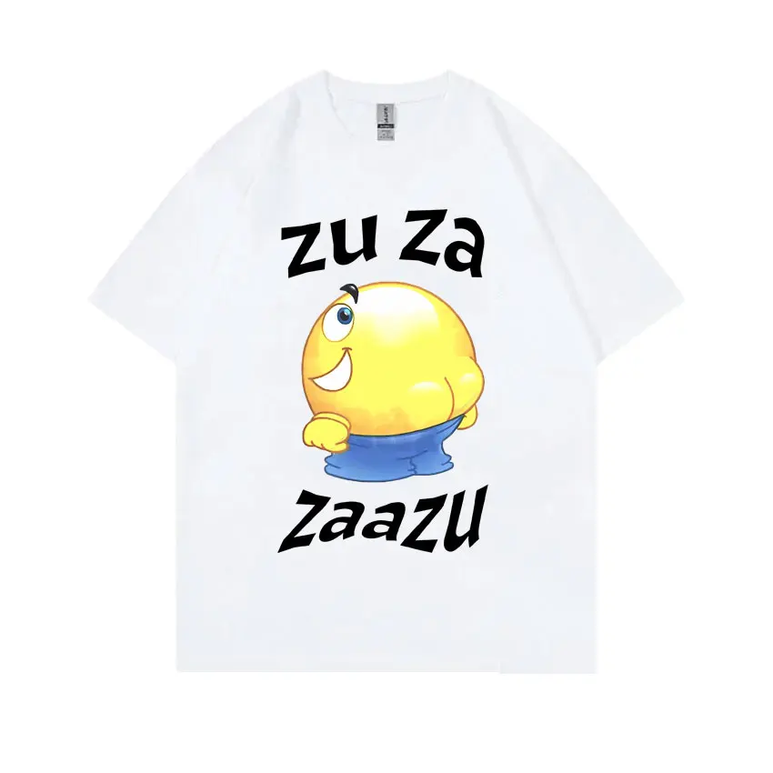 Zu Za Zaazu Emoji Mooming Funny Meme T Shirts Men Cozy Pure Cotton T-shirts Men's Women Casual Oversized Short Sleeves Tee Shirt