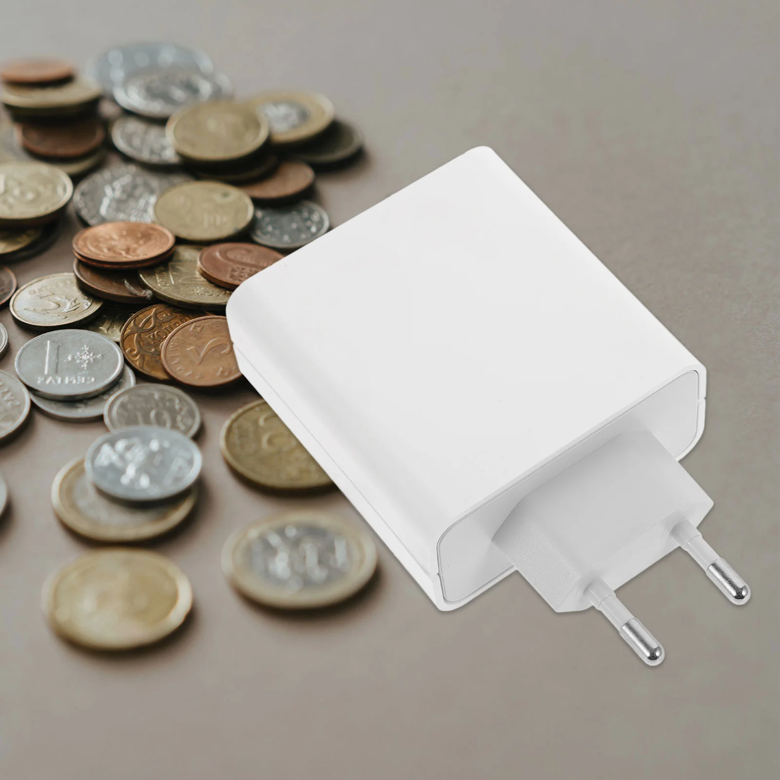 Charging Shaped Storage Box Size S Eu Plug Style Compact Safe For Cash Jewelry Hidden Container Portable Metal Plastic