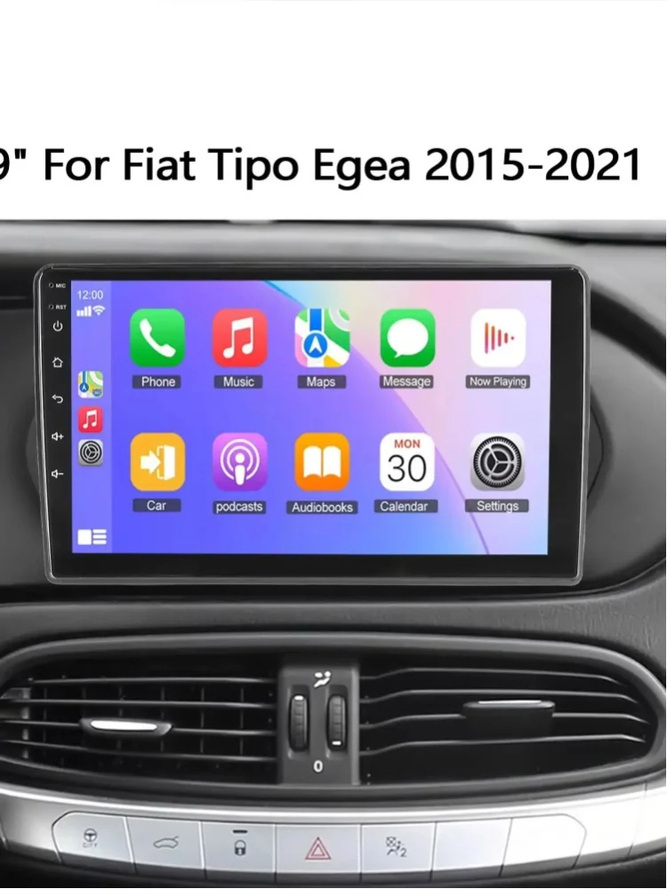 ESSGOO 9" Android 15 2+16G/4+64G Radio Samochodowe Dla Fiat Tipo Egea 2015-2021 Nawigacja GPS Bezprzewodowy Carplay Android Auto FM BT WiFi RDS SWC Mirror Link ASP Odtwarzacz Multimedialny z Ekranem — 2
