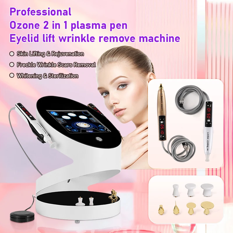 Professional Plasma Ozone 2 in 1 Wrinkle Removal Machine 7 probes Eyelid Skin Lifting Scars remove Skin Rejuvenation