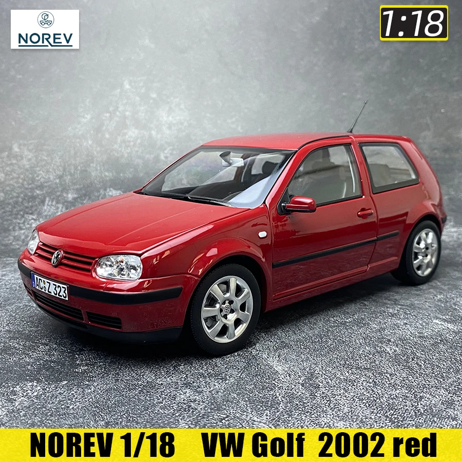 

NOREV diecast model 1:18 VW golf MK4 2002 red metal car model ornament Collection
