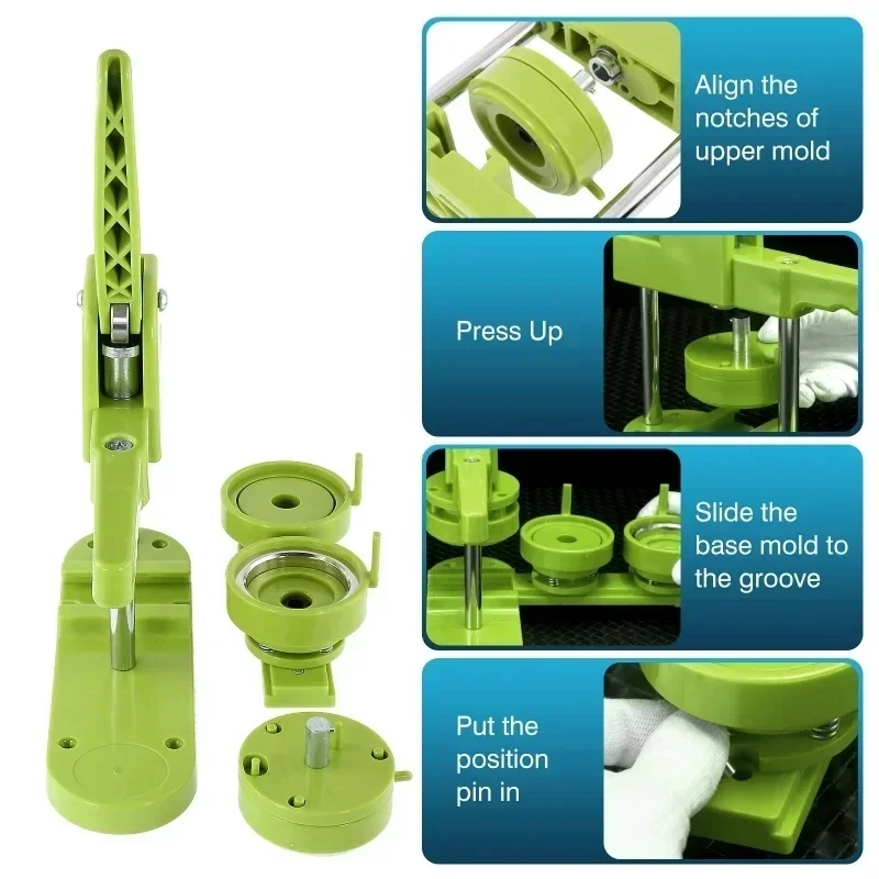 DIY Pin Badges Button Making Machine Kit 58MM Badge Button Maker with 100PCS Button+Circle Cutter Student Handicraft