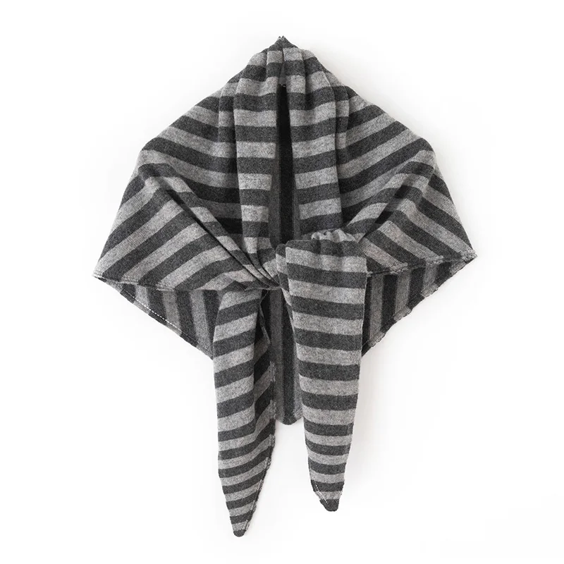 

Женские шерстяные шали-треугольники, мягкие, из 100% мериносовой шерсти, вязаные, весна-осень-зима, без рукавов, классические, 6 цветов, шарф