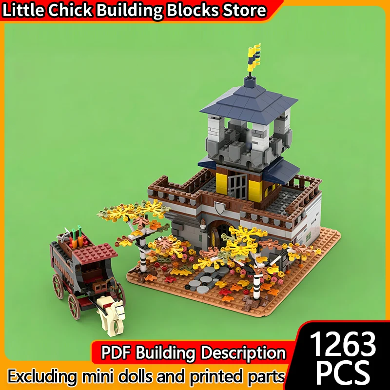 

Medieval Castle Model MOC Building Bricks Forest Outpost Station Modular Technology Children Holiday Gifts Assemble Toys Suit