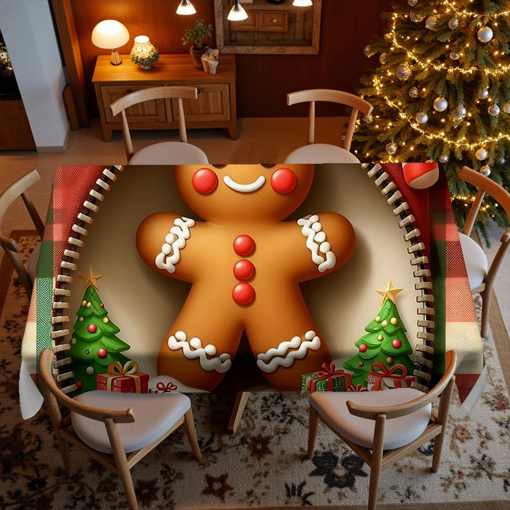 Christmas-themed Tablecloth Restaurant Kitchen Tablecloth Living Room Home Decoration Rectangular Party Decoration