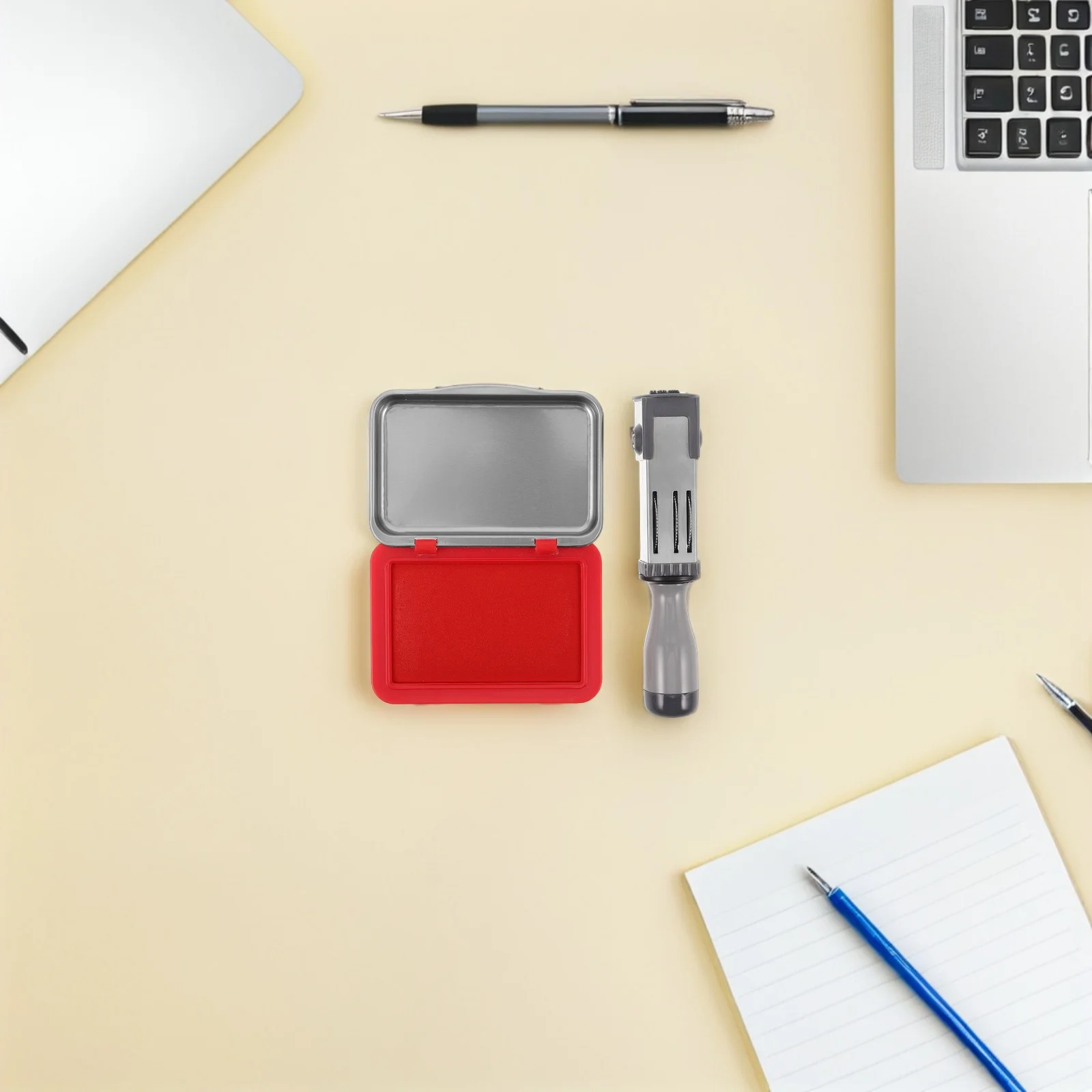 1 conjunto kit de carimbo de data ajustável ano mês dia stamper com impressão clara para documentos de negócios de escritório portátil compacto auto