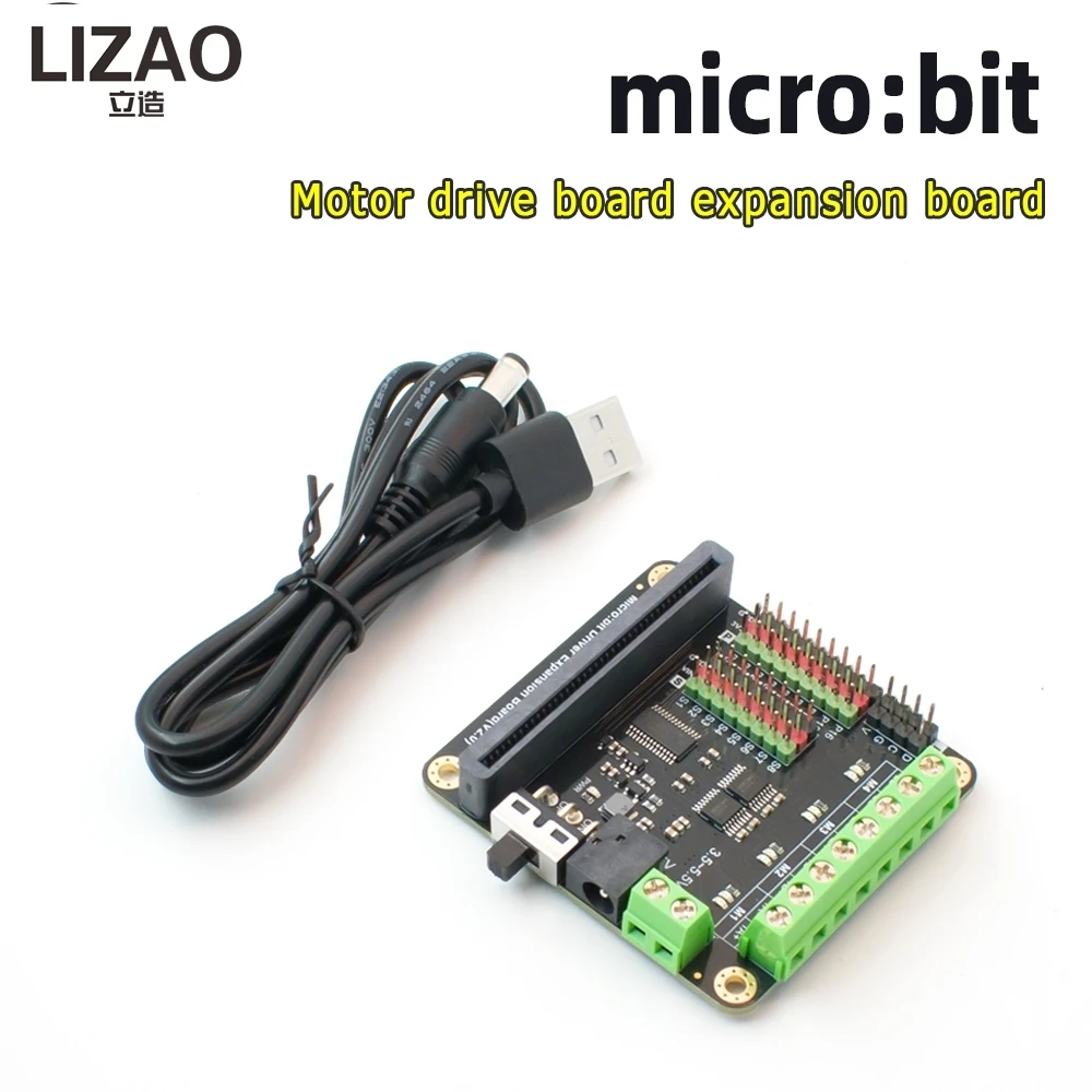 Micro:bit V2.0 Motor Driver Expansion Board With 4 DC Motor 8 Servo 9 GPIO Ports For Coding Robot DIY STEM Teaching Project