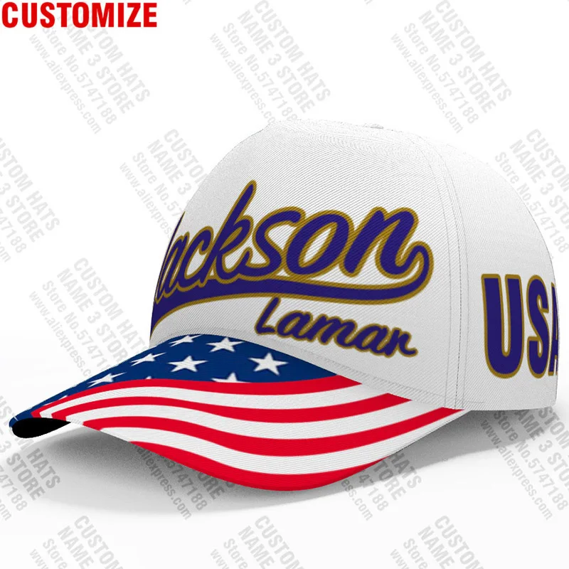 American Baseball Caps Camo Free Custom Name Number Team Football Jackson Usa Hats Travel Lamar Us Game 8 United States Headgear image 6