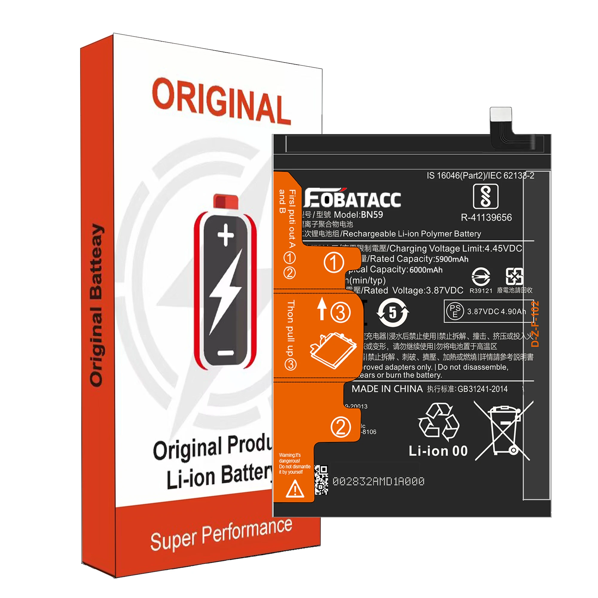 2026 YEARS EOTABACC 100% New Original Battery BN59 6000mAh For XIAOMI Note 10 4G/NOTE 10S/POCO M5S Battery +Tools image 4