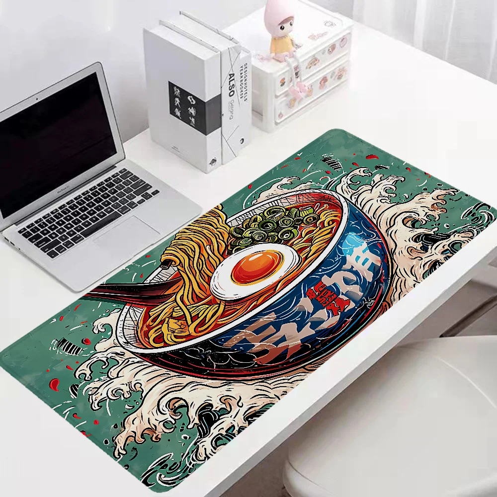 RAMEN BOWL Mause Pad Gaming Setup Accessories Pc Gamer Mouse Mats Computer Mat Desktops Mousepad Keyboard Extended Desk Xxl Diy