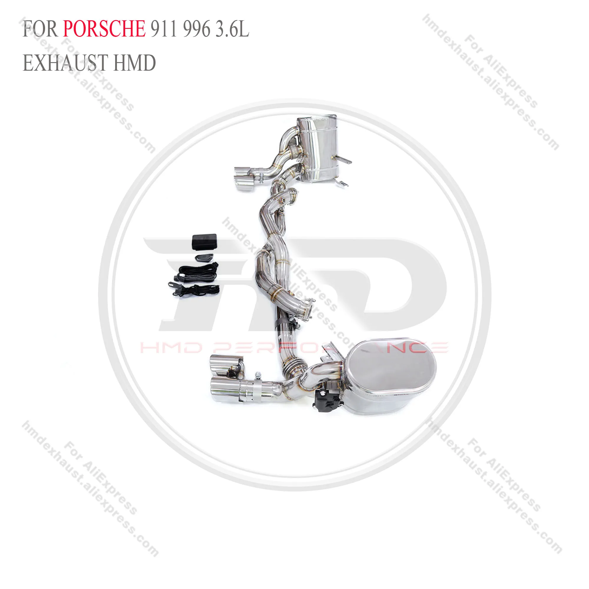

High Quality Catback For Porsche 911 996 3.6L Stainless Steel Electronic Valve Muffler Tips Non-destructive Installation HMD