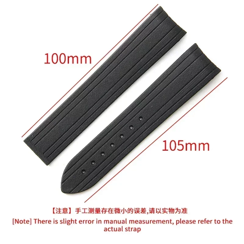 For Omega Seahorse 300 Diving Observatory Replace Original Rubber Black Blue Waterproof Accessories 20mm Rubber Watch Strap