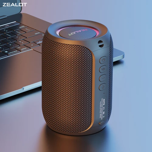 Zealot-S32PRO Potente Altavoz Bluetooth, Bajo Inalámbrico, Luz LED, Altavoces Exteriores, Subwoofer, Soporte de Caja de Sonido Impermeable