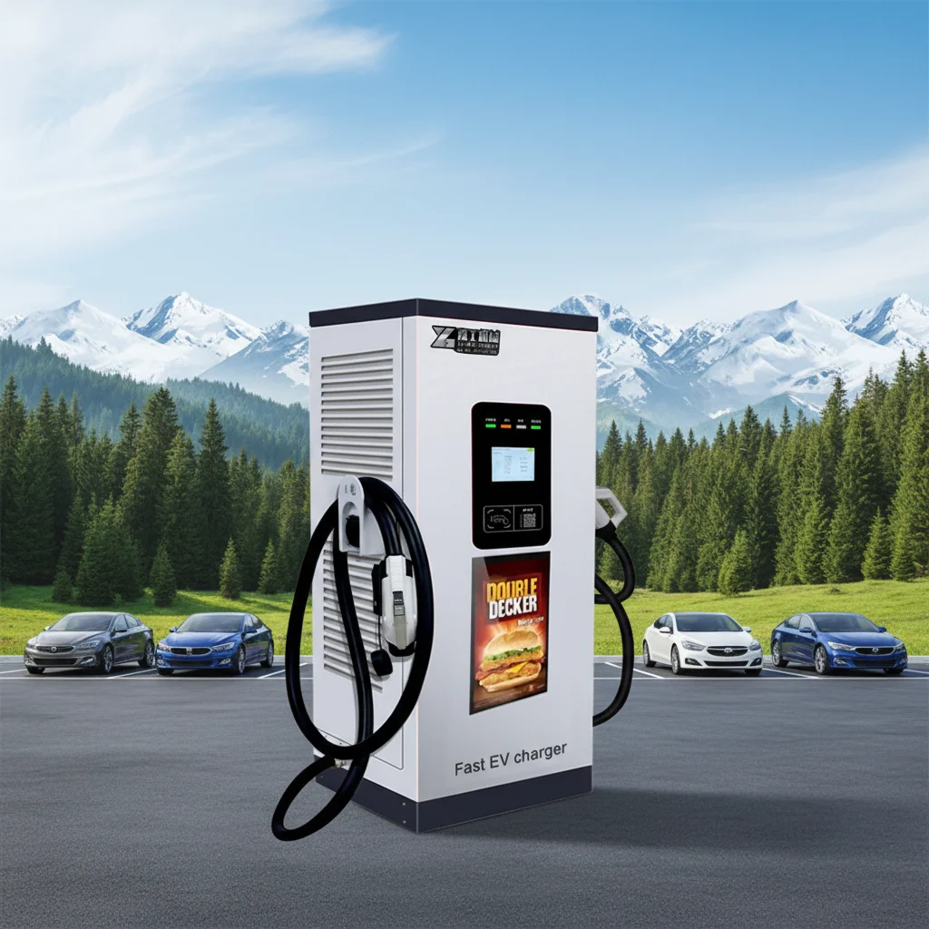 Commercial EV Charging Station 22KW Dual Socket Floor Standing Design with Management Software Customized durable high quality
