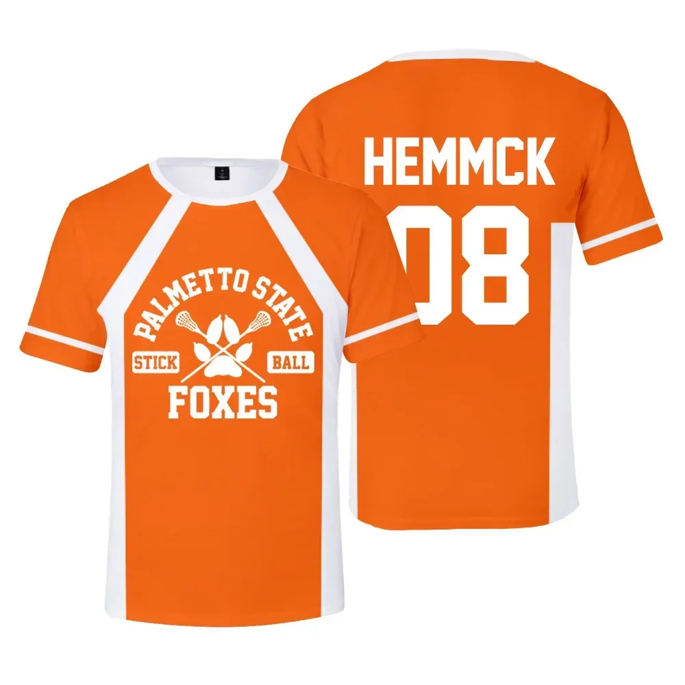 

The Foxhole Court Palmetto State Foxes Cosplay Lacrosse Jersey Uniform Crewneck Short Sleeve Women Men T-shirt Harajuku Clothes