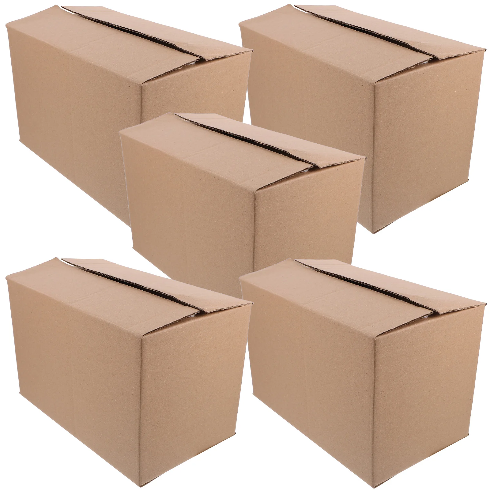 5 pcs Corrugated Boxes Heavy Duty Shipping Cartons For Packing Clothes Stools Moving Storage Foldable Lightweight Fast Assembly