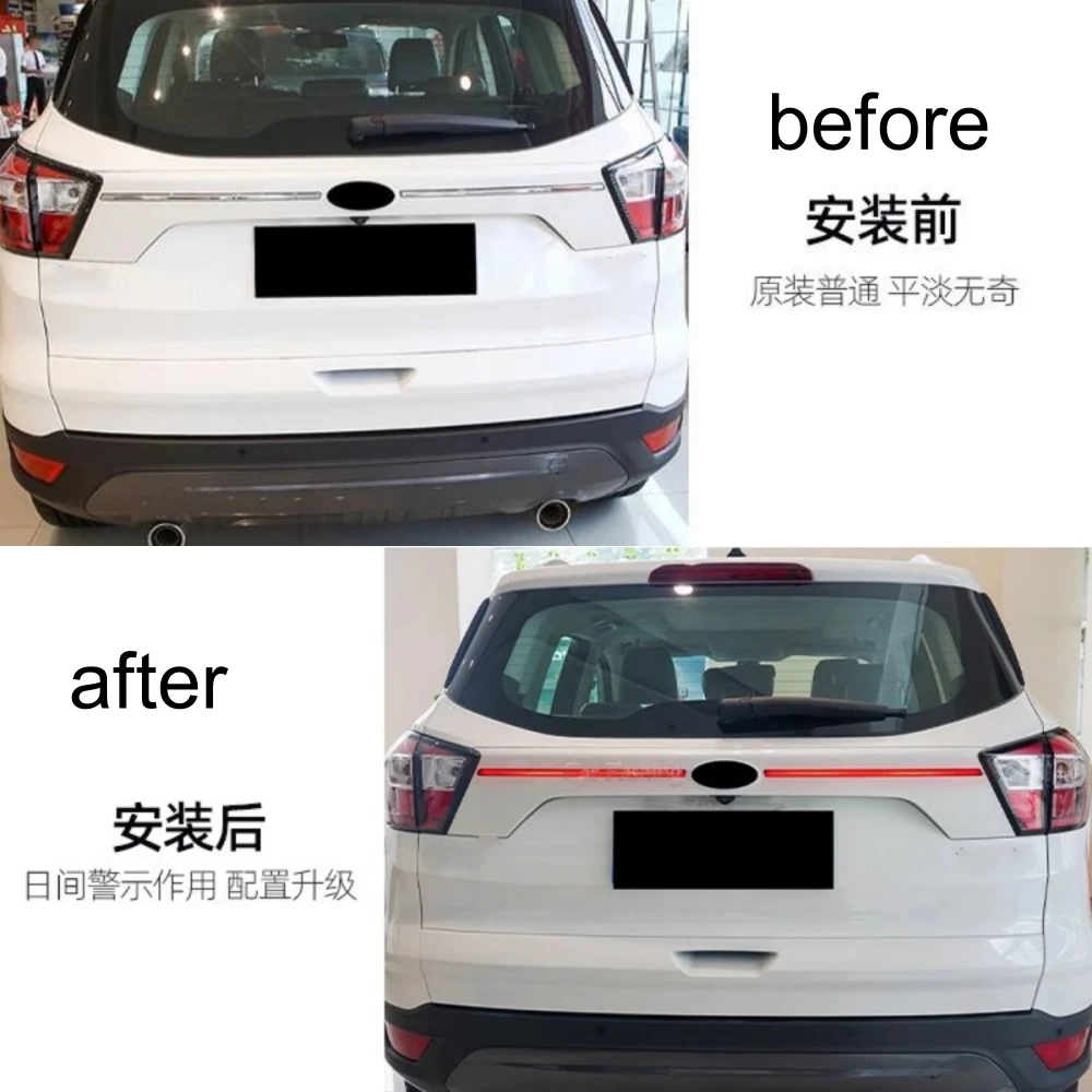 لفورد كوغا الهروب 2017-2024 تعديل من خلال مصباح الخلفي مركز سيارة ضوء الجمعية الخلفية الجذع مصباح ضوء الفرامل بدوره إشارة #3